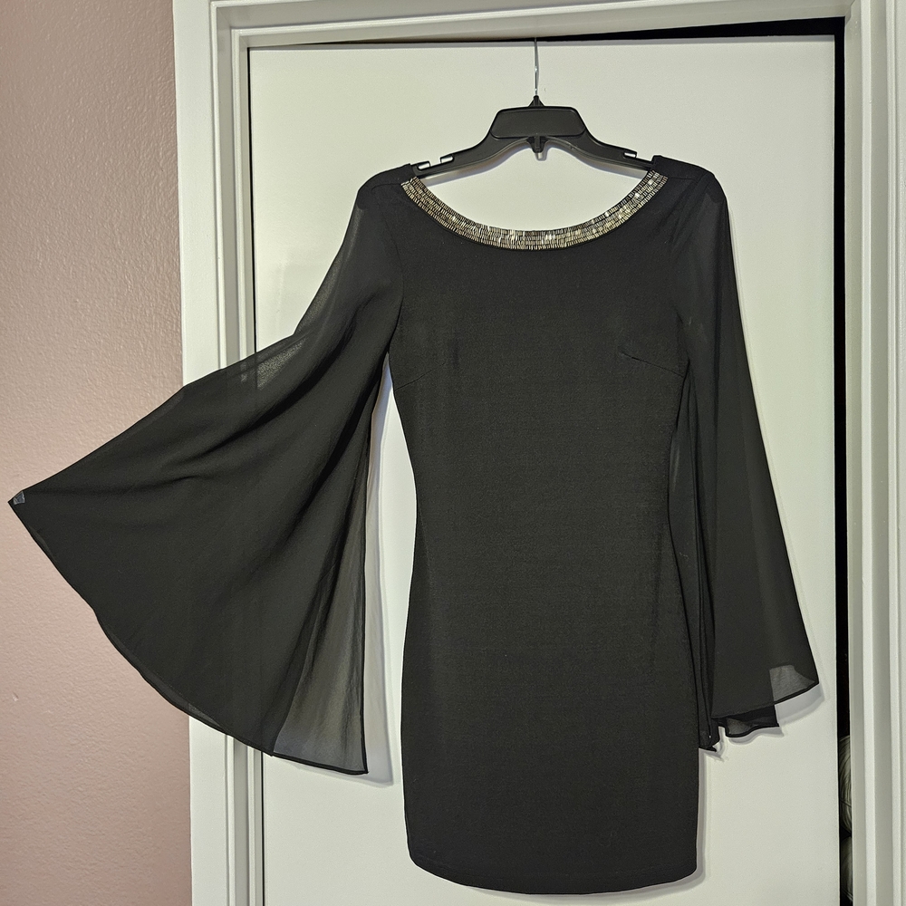 Mad Men Inspired Forever 21 Black Dress with Silver Accents